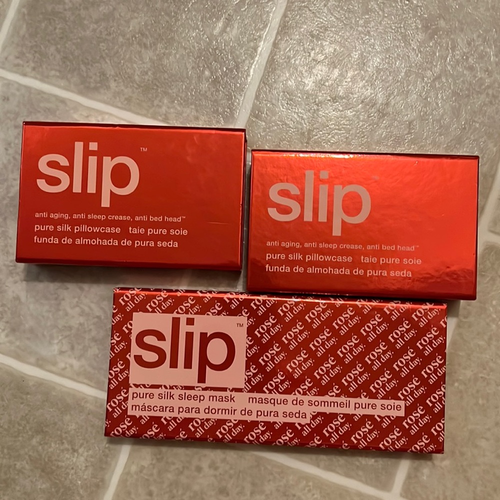 Slip silk pillowcases and sleep mask